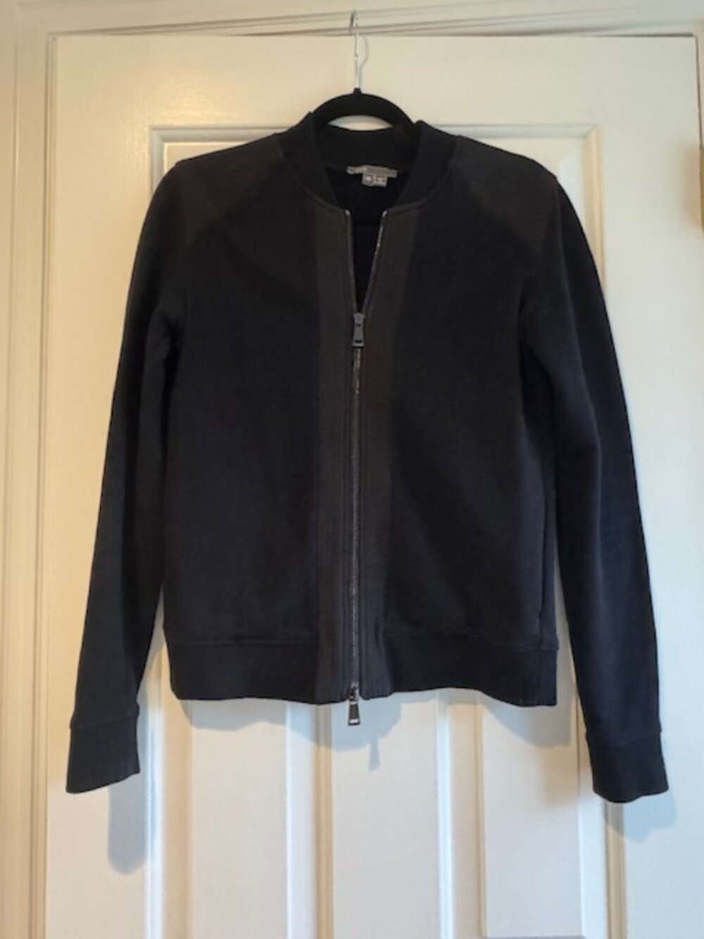 Vince Black Full-Zip Bomber Jacket / Sweatshirt Size XS
